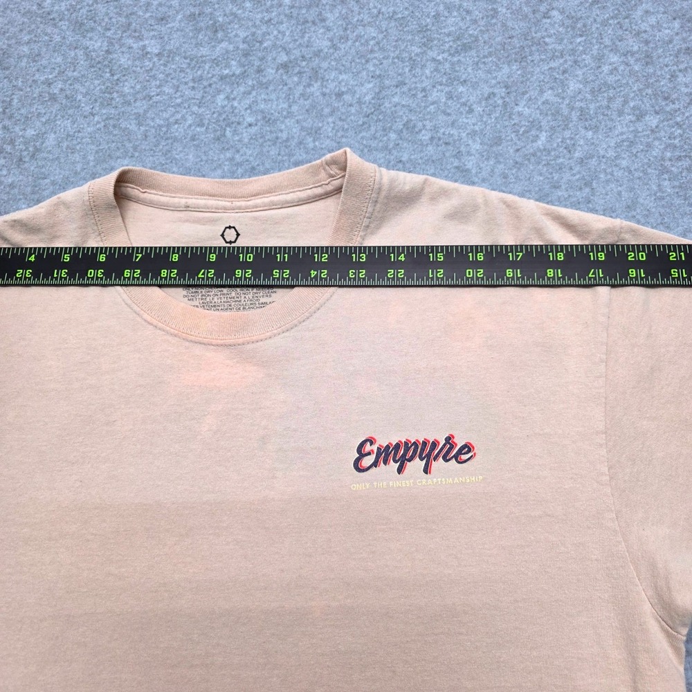 EMPYRE Men's Large Peach‎ Graphic T-Shirt Street Style Eagle Logo Short Sleeve - Picture 9 of 11